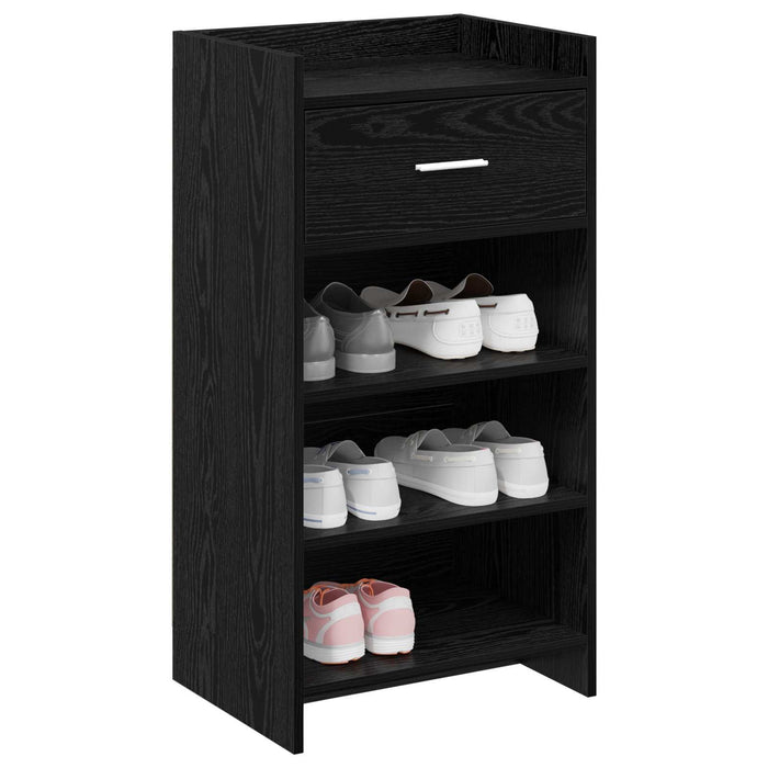 Dulap pentru pantofi cu sertar Stejar Negru 48 x 36 x 92 cm WALTI