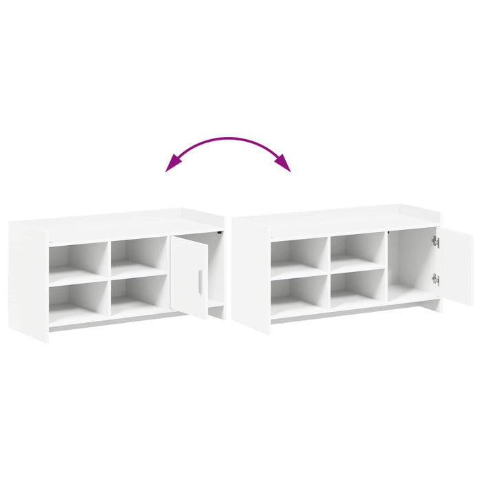 Dulap pentru pantofi Alb 100 x 39,5 x 51 cm Lemn prelucrat WALTI
