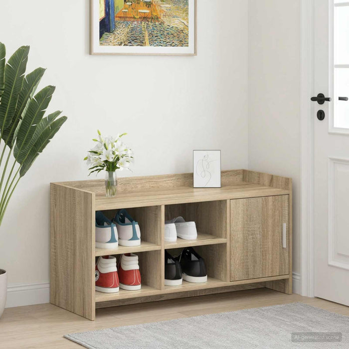 Dulap pentru pantofi cu ușă Stejar Sonoma 100 x 39,5 x 51 cm WALTI