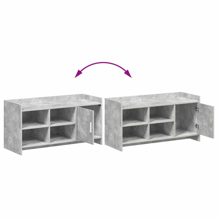 Dulap pentru pantofi cu depozitare Gri Beton 100 x 39,5 x 51 cm WALTI