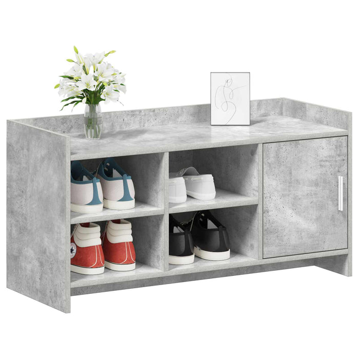 Dulap pentru pantofi cu depozitare Gri Beton 100 x 39,5 x 51 cm WALTI