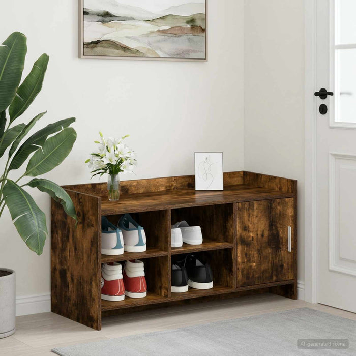 Dulap pentru pantofi cu ușă Stejar fumuriu 100 x 39,5 x 51 cm WALTI