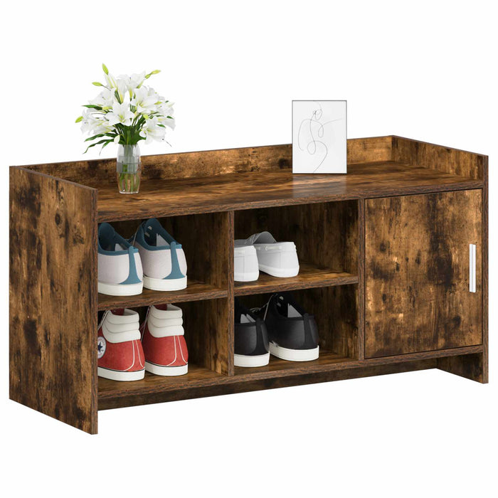 Dulap pentru pantofi cu ușă Stejar fumuriu 100 x 39,5 x 51 cm WALTI