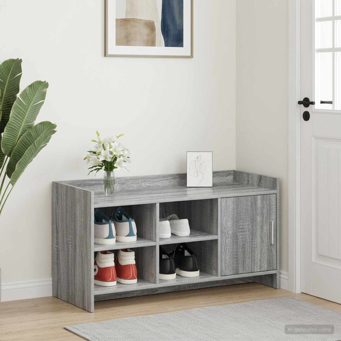 Dulap pentru pantofi cu ușă Sonoma gri 100 x 39,5 x 51 cm WALTI