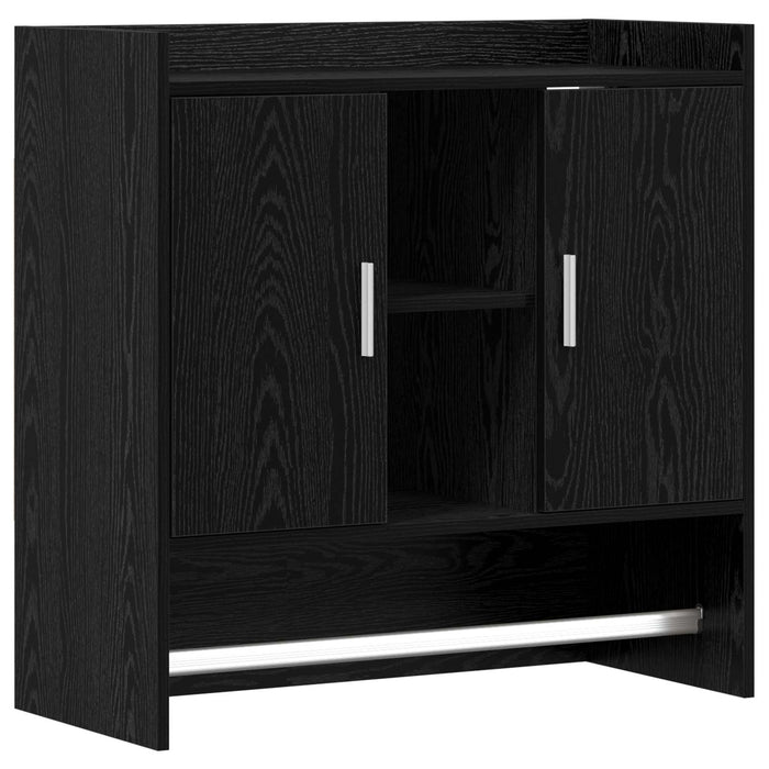 Raft de perete Montare pe perete Stejar Negru 80 x 36 x 80 cm WALTI