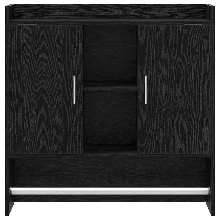 Raft de perete Montare pe perete Stejar Negru 80 x 36 x 80 cm WALTI