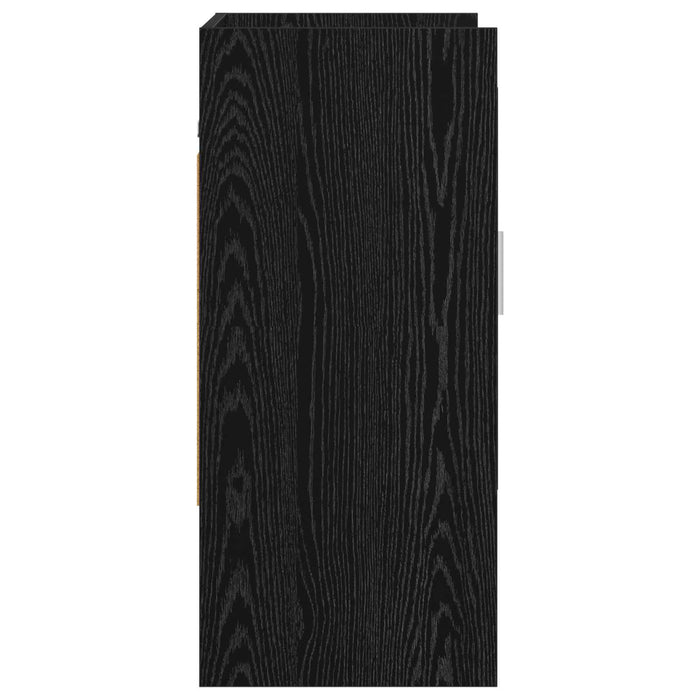 Raft de perete Montare pe perete Stejar Negru 80 x 36 x 80 cm WALTI