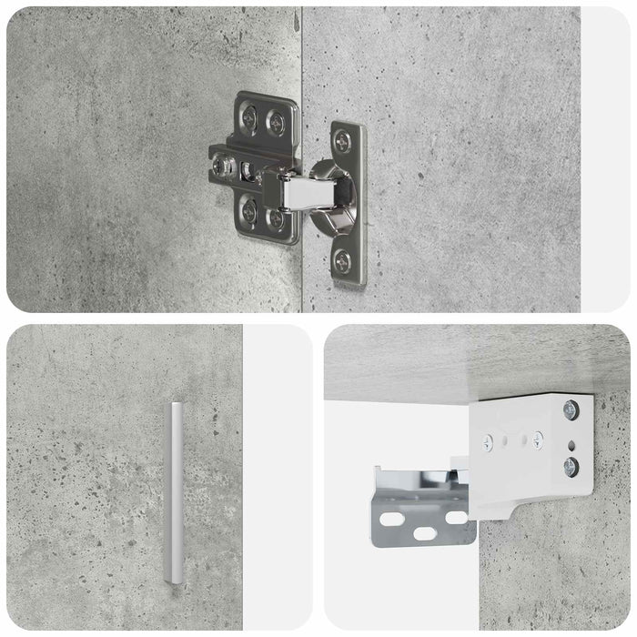 Raft de perete Montare pe perete Gri Beton 80 x 36 x 80 cm WALTI