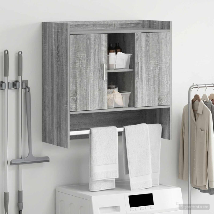 Raft de perete Montare pe perete Sonoma gri 80 x 36 x 80 cm WALTI