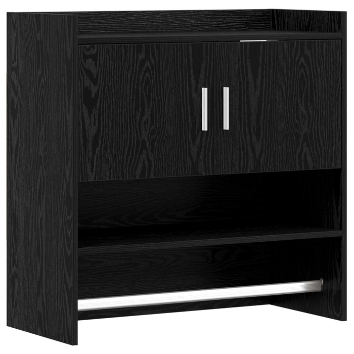 Raft de perete Montare pe perete Stejar Negru 80 x 36 x 80 cm WALTI