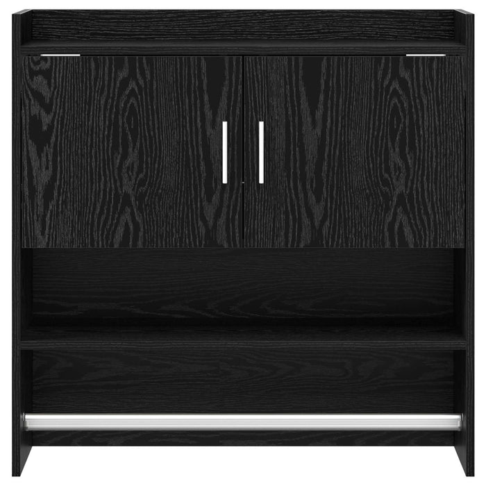 Raft de perete Montare pe perete Stejar Negru 80 x 36 x 80 cm WALTI