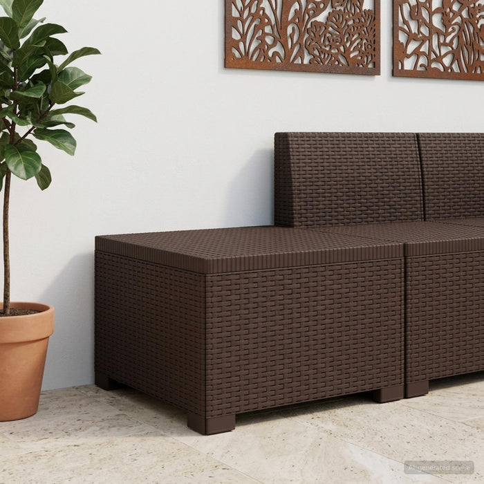 Canapea de Grădină cu 1 Loc Aspect Rattan PP Maro WALTI