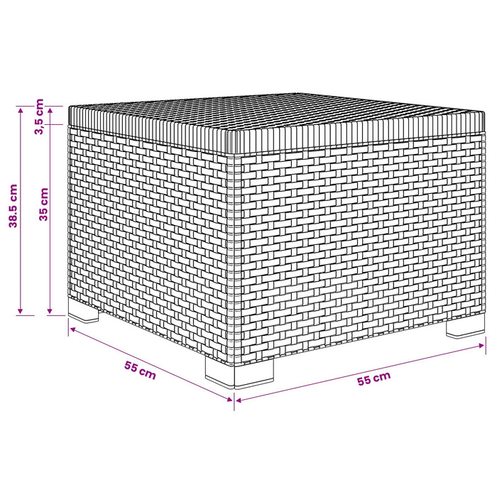 Canapea de Grădină cu 1 Loc Aspect Rattan PP Gri deschis WALTI