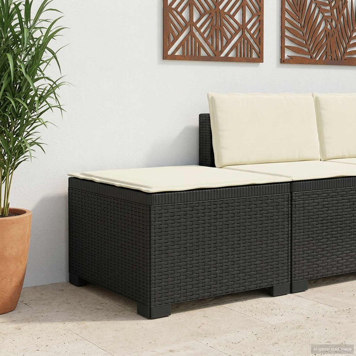 Canapea de Grădină cu 1 Loc cu Pernă Aspect Rattan PP Antracit WALTI
