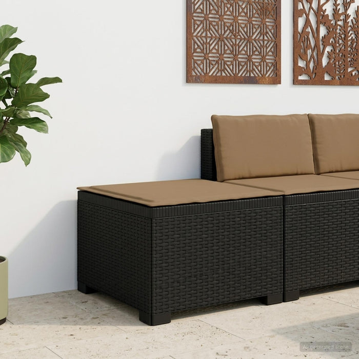 Canapea de Grădină cu 1 Loc cu Pernă Aspect Rattan PP Antracit WALTI