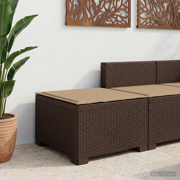 Canapea de Grădină cu 1 Loc cu Pernă Aspect Rattan PP Maro WALTI