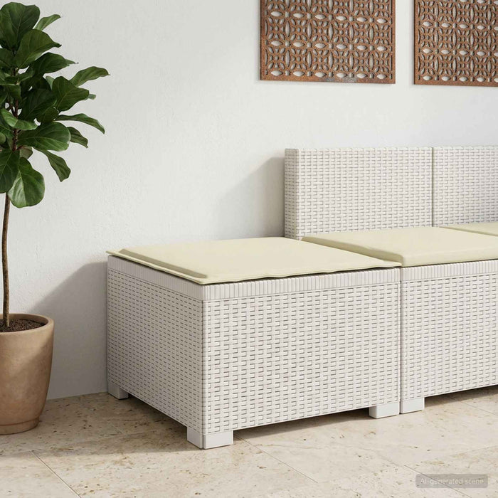 Canapea de Grădină cu 1 Loc cu Pernă Aspect Rattan PP Alb WALTI
