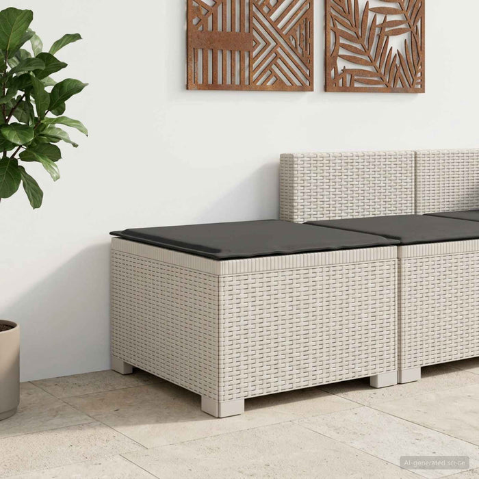 Canapea de Grădină cu 1 Loc cu Pernă Aspect Rattan PP Alb WALTI
