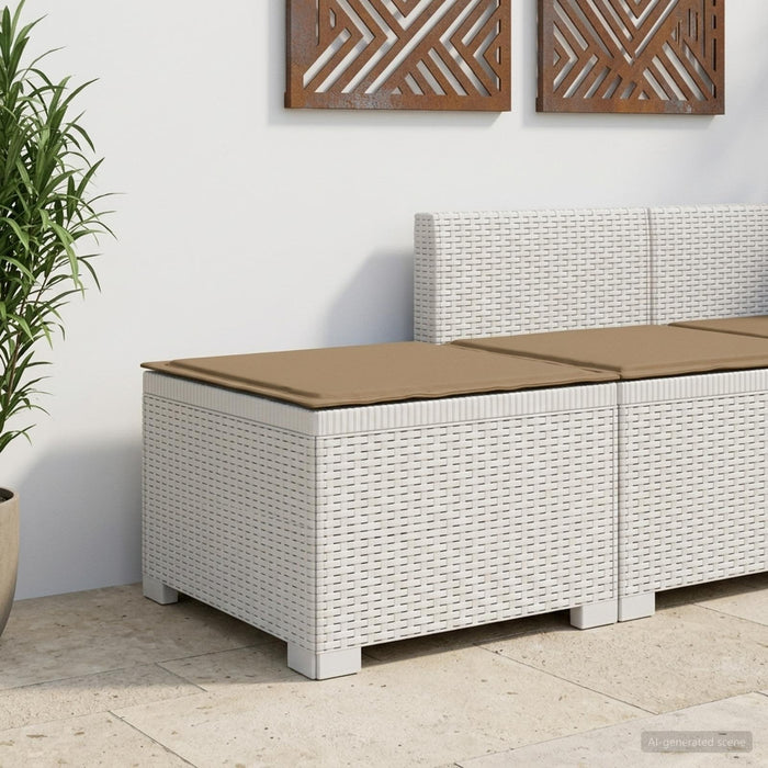 Canapea de Grădină cu 1 Loc cu Pernă Aspect Rattan PP Alb WALTI