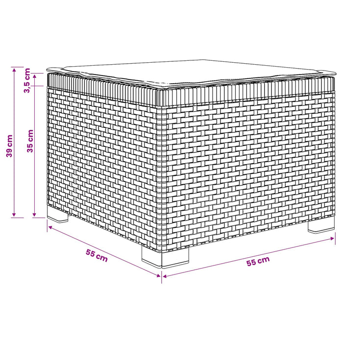 Canapea de Grădină cu 1 Loc cu Pernă Aspect Rattan PP WALTI