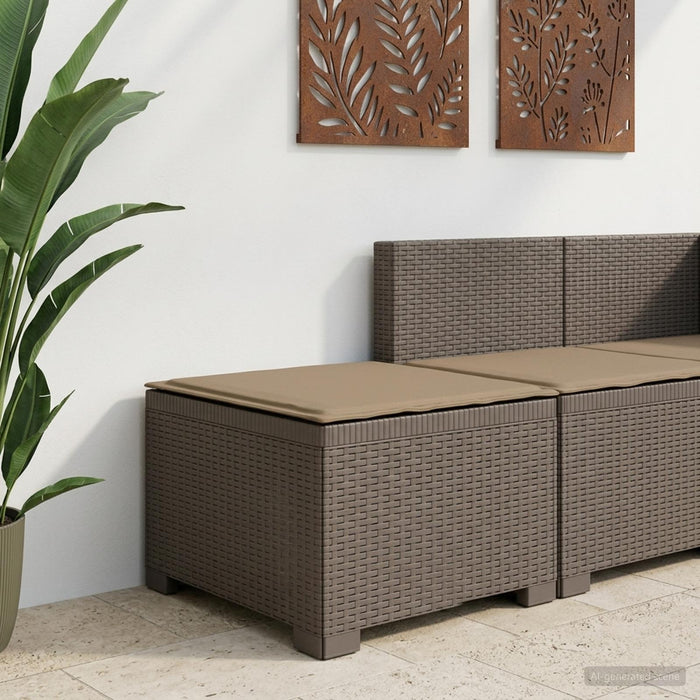 Canapea de Grădină cu 1 Loc cu Pernă Aspect Rattan PP WALTI