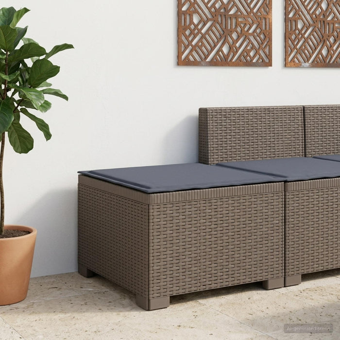 Canapea de Grădină cu 1 Loc cu Pernă Aspect Rattan PP WALTI