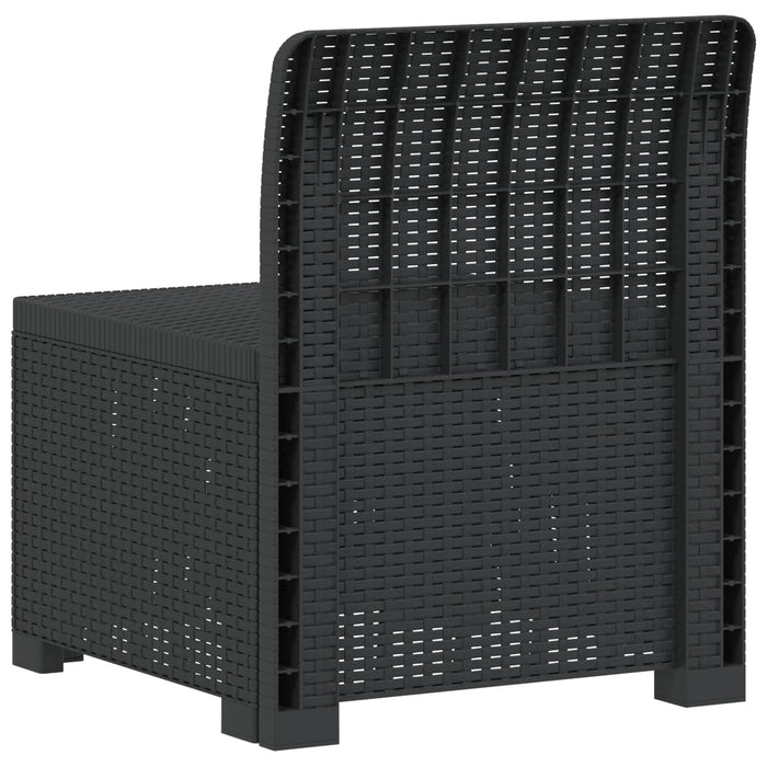 Canapea de Grădină cu 1 Loc Aspect Rattan PP Antracit WALTI