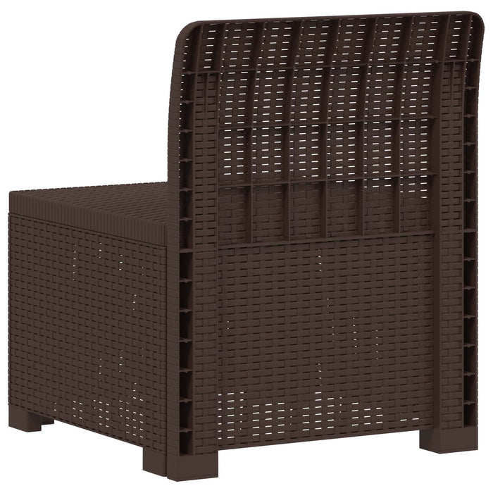 Canapea de Grădină cu 1 Loc Aspect Rattan PP Maro WALTI