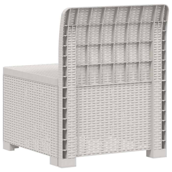 Canapea de Grădină cu 1 Loc Aspect Rattan PP Alb WALTI