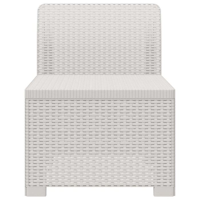 Canapea de Grădină cu 1 Loc Aspect Rattan PP Alb WALTI