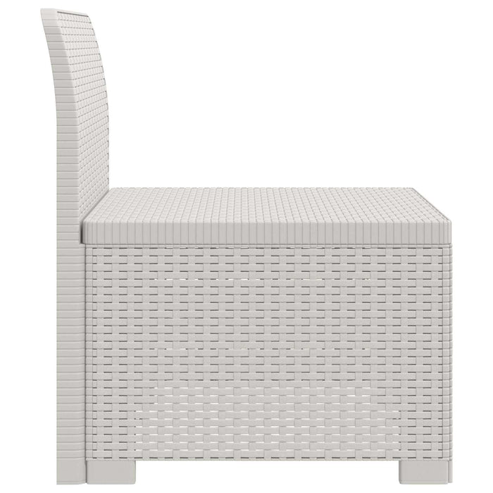 Canapea de Grădină cu 1 Loc Aspect Rattan PP Alb WALTI