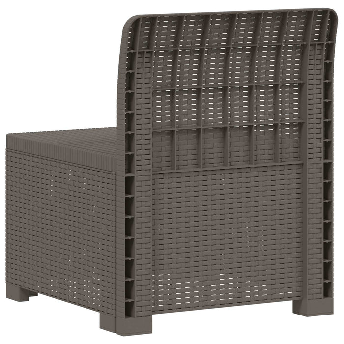 Canapea de Grădină cu 1 Loc Aspect Rattan PP Gri deschis WALTI