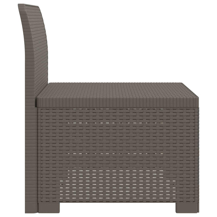 Canapea de Grădină cu 1 Loc Aspect Rattan PP Gri deschis WALTI