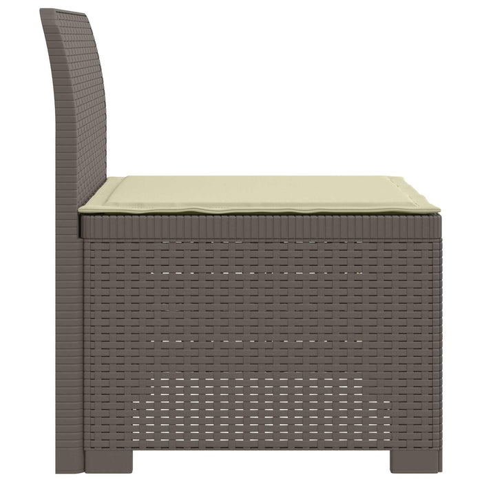 Canapea de Grădină cu 1 Loc cu Pernă Aspect Rattan PP WALTI