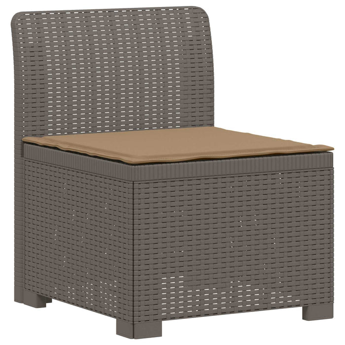Canapea de Grădină cu 1 Loc cu Pernă Aspect Rattan PP WALTI