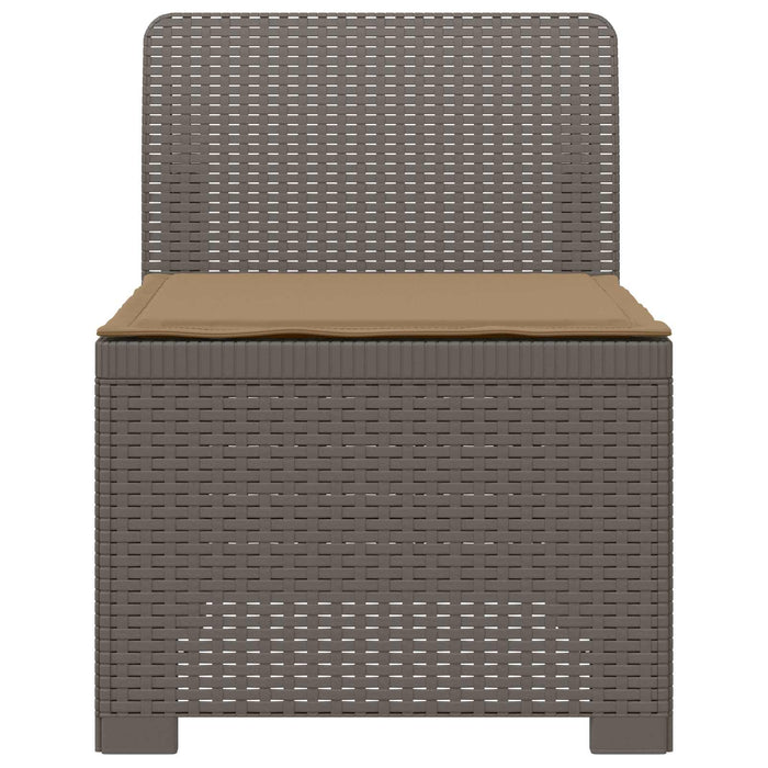 Canapea de Grădină cu 1 Loc cu Pernă Aspect Rattan PP WALTI