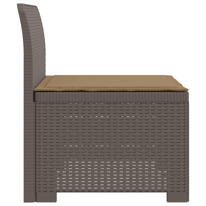 Canapea de Grădină cu 1 Loc cu Pernă Aspect Rattan PP WALTI