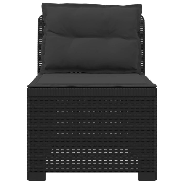 Canapea de Grădină cu 1 Loc cu Perne Aspect Rattan PP Antracit WALTI