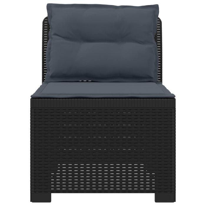 Canapea de Grădină cu 1 Loc cu Perne Aspect Rattan PP Antracit WALTI