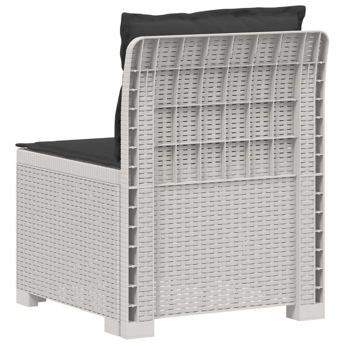 Canapea de Grădină cu 1 Loc cu Perne Aspect Rattan PP Alb WALTI