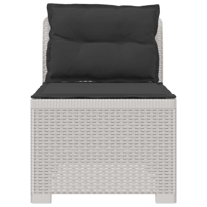 Canapea de Grădină cu 1 Loc cu Perne Aspect Rattan PP Alb WALTI