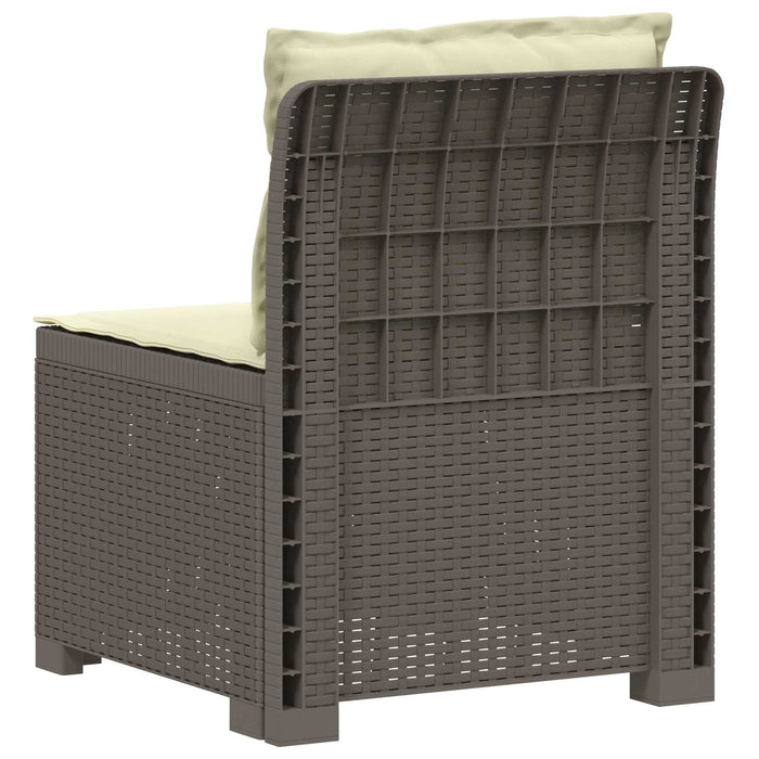 Canapea de Grădină cu 1 Loc cu Perne Aspect Rattan PP WALTI