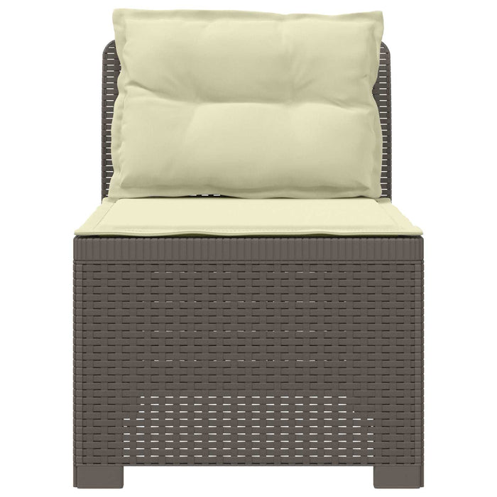 Canapea de Grădină cu 1 Loc cu Perne Aspect Rattan PP WALTI