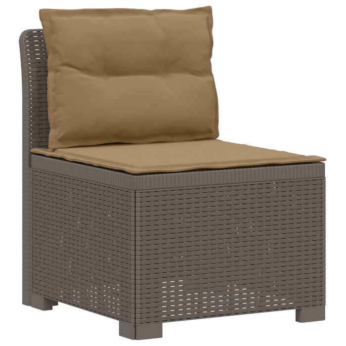 Canapea de Grădină cu 1 Loc cu Perne Aspect Rattan PP WALTI