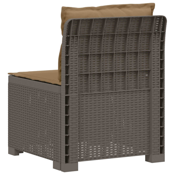 Canapea de Grădină cu 1 Loc cu Perne Aspect Rattan PP WALTI