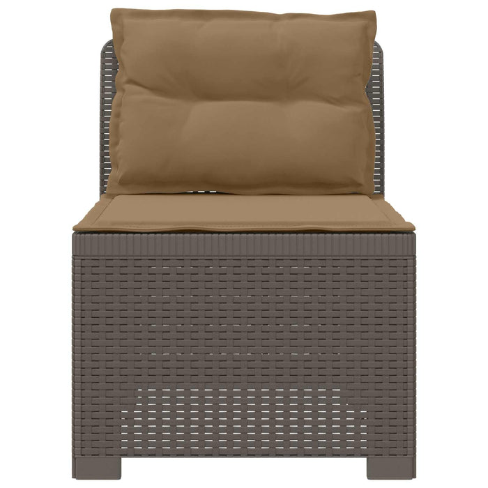 Canapea de Grădină cu 1 Loc cu Perne Aspect Rattan PP WALTI