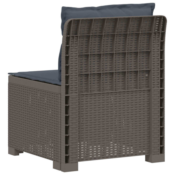 Canapea de Grădină cu 1 Loc cu Perne Aspect Rattan PP WALTI