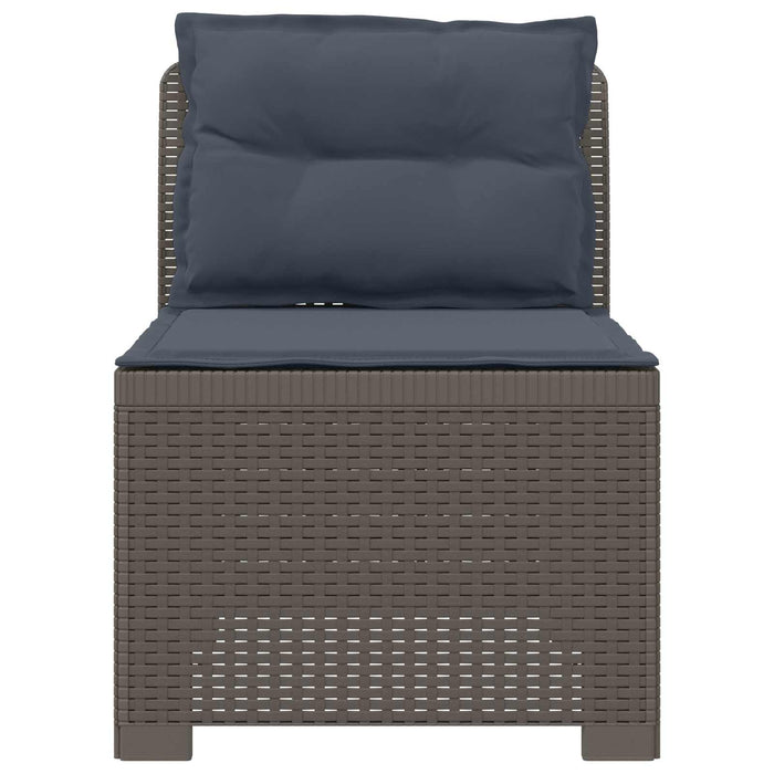 Canapea de Grădină cu 1 Loc cu Perne Aspect Rattan PP WALTI