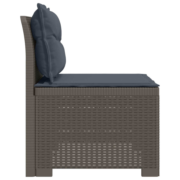 Canapea de Grădină cu 1 Loc cu Perne Aspect Rattan PP WALTI