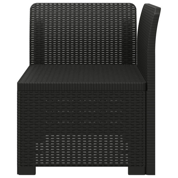 Canapea de Grădină cu 1 Loc Aspect Rattan PP Antracit WALTI